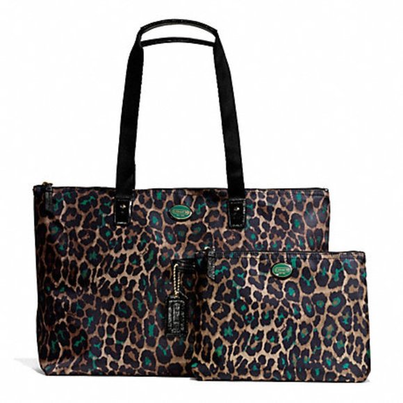 Coach GETAWAY OCELOT PRINT PACKABLE WEEKENDER - Picture 1 of 8